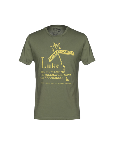Shop Vintage 55 Man T-shirt Military Green Size Xxl Cotton