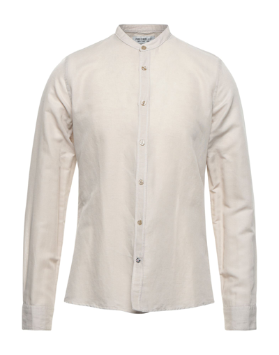 Shop Fred Mello Man Shirt Beige Size M Linen, Cotton