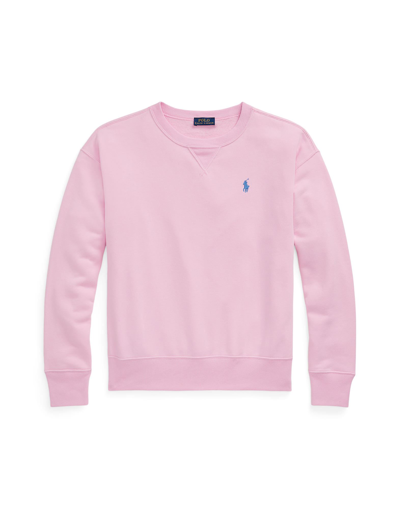 Shop Polo Ralph Lauren Fleece Pullover Woman Sweatshirt Pink Size Xl Cotton, Polyester