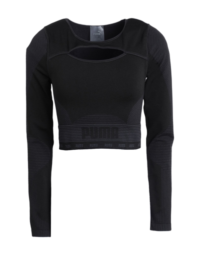 Shop Puma Train Formknit Seamless Long Sleeve Woman T-shirt Black Size Xl Polyester, Nylon, Elastane