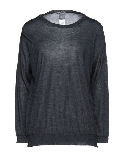 Shop Lorena Antoniazzi Woman Sweater Midnight Blue Size 6 Silk, Virgin Wool
