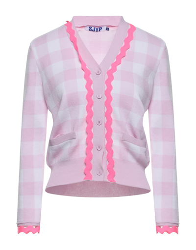 Shop Sjyp Woman Cardigan Pink Size S Rayon, Polyester