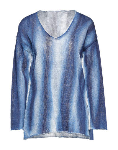 Shop Pierantonio Gaspari Woman Sweater Blue Size 8 Viscose, Polyamide