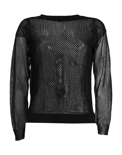 Shop Momoní Woman Sweater Black Size L Polyester, Elastic Fibres