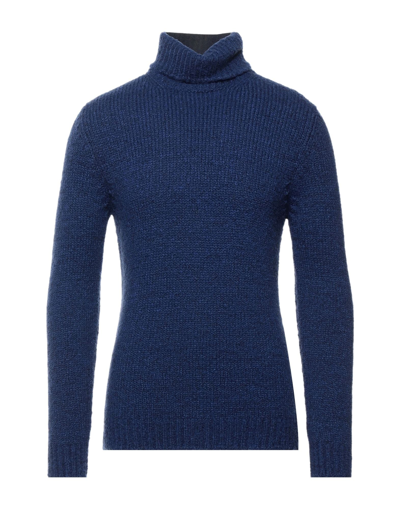 Shop Brian Dales Man Turtleneck Midnight Blue Size Xl Acrylic, Synthetic Fibers, Wool, Alpaca Wool, Elast