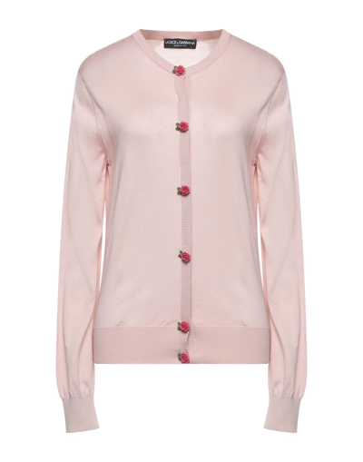 Shop Dolce & Gabbana Woman Cardigan Pink Size 14 Silk