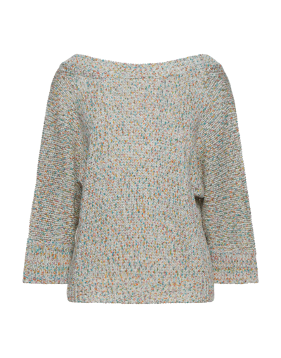 Shop Suoli Woman Sweater Azure Size 4 Cotton In Blue