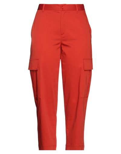 Shop L'autre Chose L' Autre Chose Woman Pants Rust Size 8 Cotton, Elastane In Red
