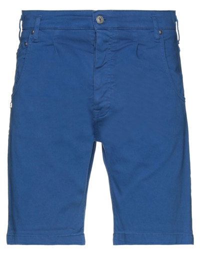 Shop Daniele Alessandrini Man Shorts & Bermuda Shorts Bright Blue Size 30 Cotton, Lycra