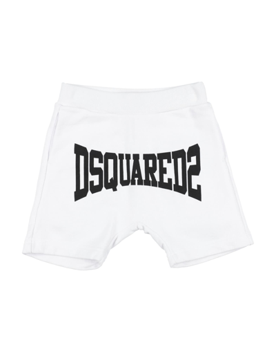 Shop Dsquared2 Toddler Boy Shorts & Bermuda Shorts White Size 6 Cotton, Elastane