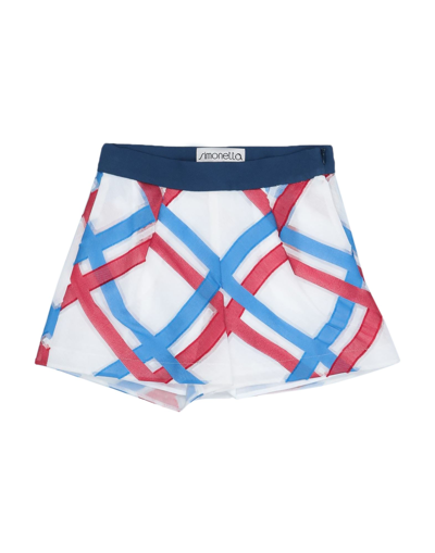 Simonetta Distressed Tartan-print Shorts In White