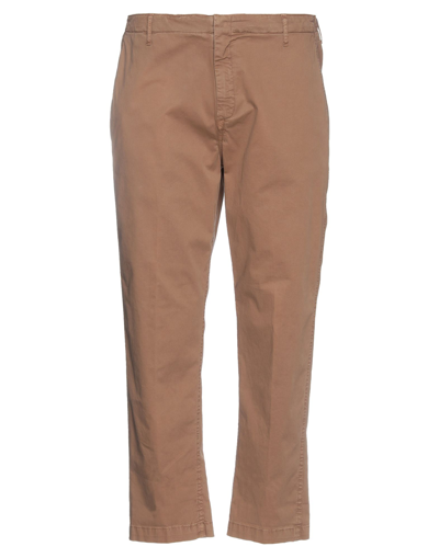 Shop Dondup Man Pants Brown Size 33 Cotton, Elastane