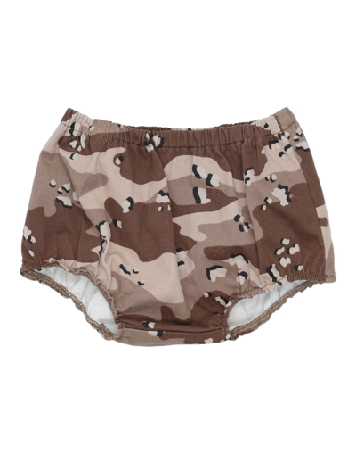 Shop Douuod Newborn Girl Shorts & Bermuda Shorts Khaki Size 0 Cotton, Elastane In Beige