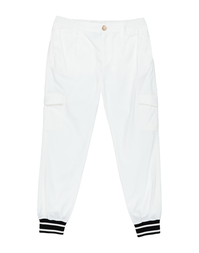 Shop Dolce & Gabbana Toddler Boy Pants White Size 6 Cotton, Elastane