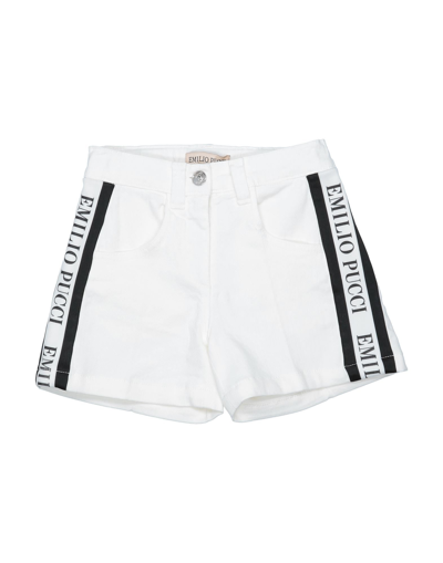 Shop Emilio Pucci Denim Shorts In White