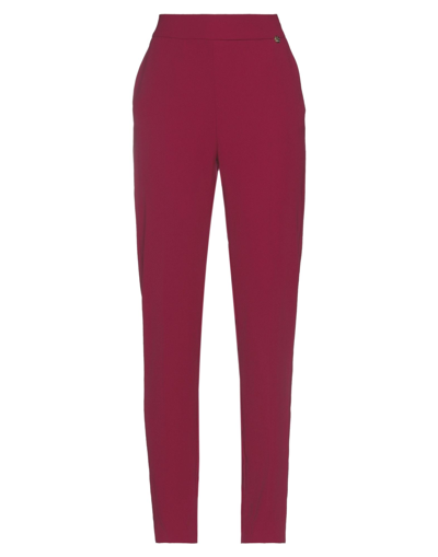 Shop Rebel Queen By Liu •jo Rebel Queen Woman Pants Garnet Size 4 Polyester In Red