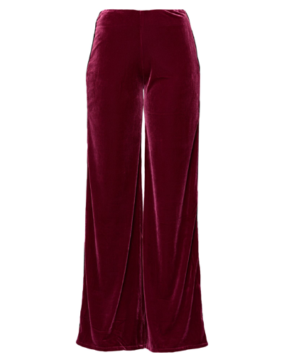 Shop Iu Rita Mennoia Woman Pants Garnet Size L Polyester, Elastane In Red