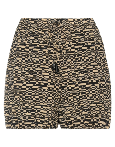 Shop Nanushka Woman Shorts & Bermuda Shorts Beige Size S Cotton, Soft Leather