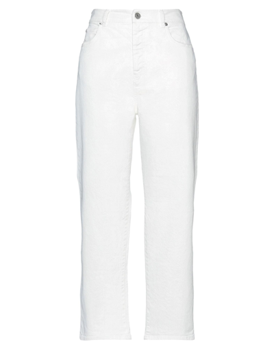 Shop Weekend Max Mara Woman Pants White Size 12 Cotton, Elastane