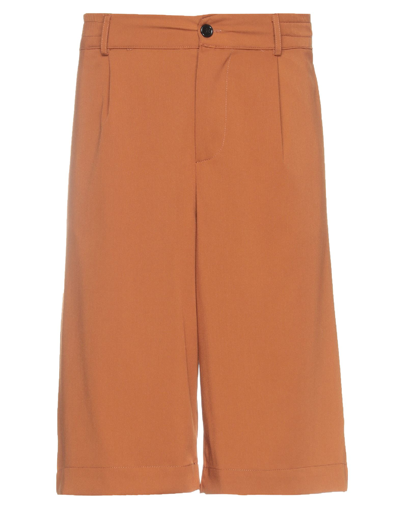 Shop Dressism. Man Shorts & Bermuda Shorts Camel Size Xxl Polyester, Viscose, Elastane In Beige