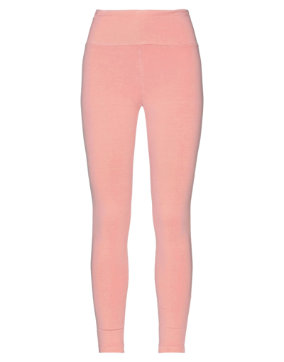 Shop Reebok Woman Leggings Blush Size 4 Cotton, Elastane In Pink