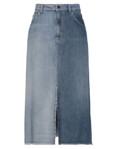 Shop Beatrice B Beatrice .b Woman Denim Skirt Blue Size 27 Cotton