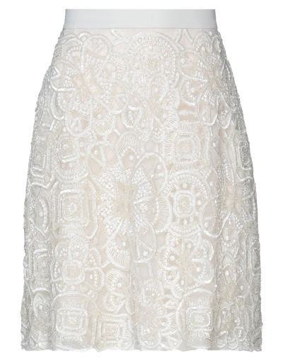 Shop Elie Saab Woman Mini Skirt White Size 6 Polyamide