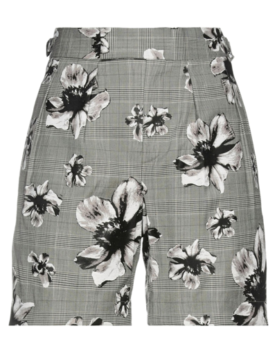 Shop Neil Barrett Woman Shorts & Bermuda Shorts Grey Size 2 Virgin Wool, Viscose, Cotton, Elastane