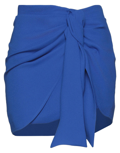 Shop Vicolo Woman Mini Skirt Bright Blue Size L Polyester