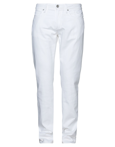 Shop Jeckerson Man Pants White Size 33 Tencel, Cotton, Elastane