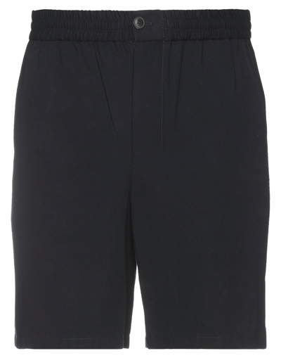 Shop Ami Alexandre Mattiussi Man Shorts & Bermuda Shorts Midnight Blue Size 24 Cotton In Dark Blue