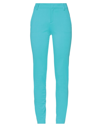 Shop Vdp Collection Woman Pants Turquoise Size 8 Viscose, Polyamide, Elastane In Blue