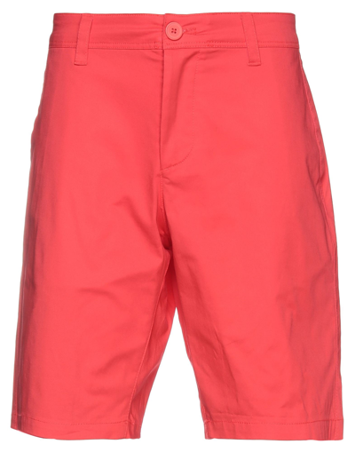 Shop Armani Exchange Man Shorts & Bermuda Shorts Coral Size 28 Cotton, Elastane In Red