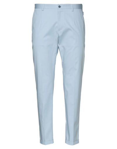 Shop Dolce & Gabbana Man Pants Sky Blue Size 40 Cotton, Elastane