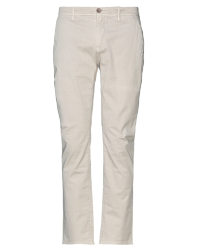 Shop Siviglia White Pants In Beige