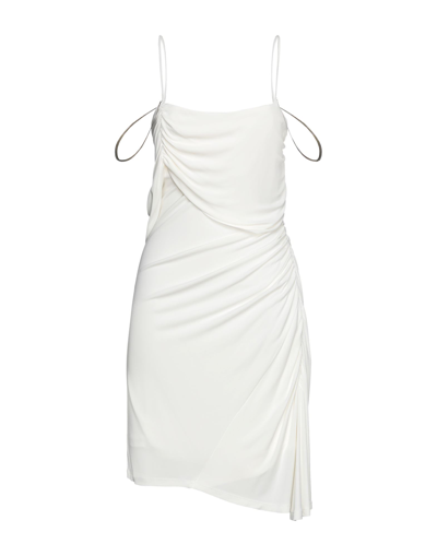 Shop Atos Lombardini Woman Mini Dress White Size 4 Viscose, Polyamide, Elastane