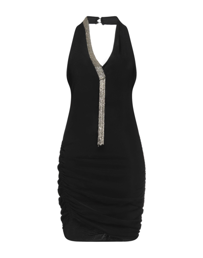 Shop Patrizia Pepe Sera Woman Short Dress Black Size 6 Viscose, Elastane