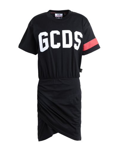 Shop Gcds Woman Mini Dress Black Size Xs Cotton