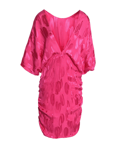 Shop Cinqrue Woman Midi Dress Fuchsia Size Xs Viscose In Pink
