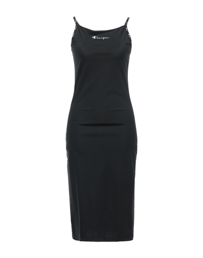 Shop Champion Woman Midi Dress Black Size Xs Polyamide, Elastane