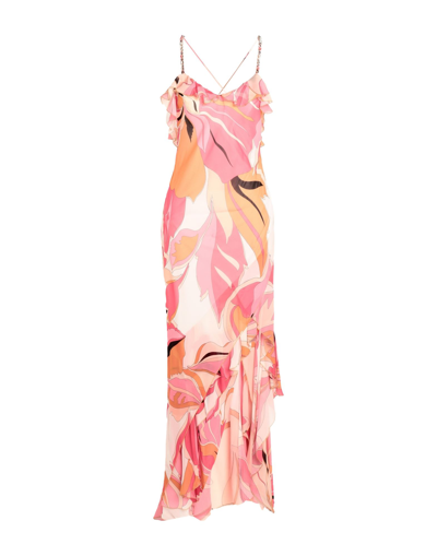 Shop Vdp Collection Woman Maxi Dress Pink Size 6 Viscose