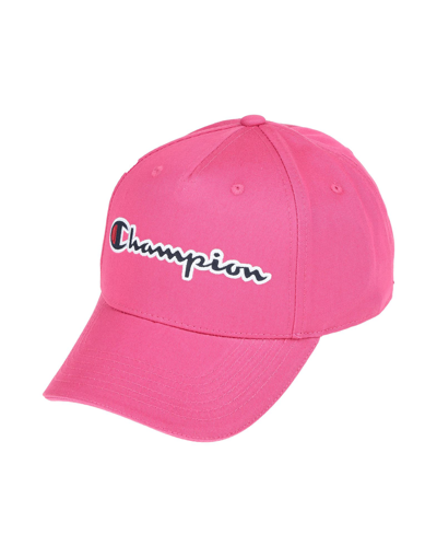 Shop Champion Hat Fuchsia Size Onesize Cotton In Pink