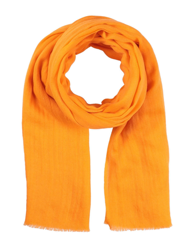 Shop Alberta Ferretti Woman Scarf Apricot Size - Wool, Silk In Orange