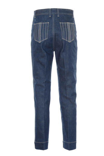 Shop Tory Burch Cropped Denim Jeans