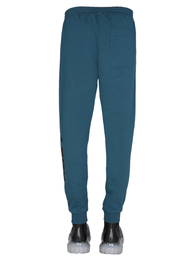Helmut Lang Logo-detail Cotton Track Pants In Blue