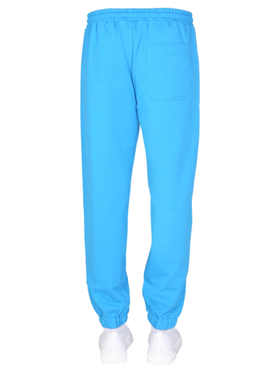 Shop Helmut Lang Knot Jogging Pants In Azzurro