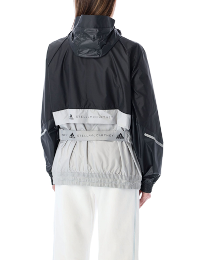 Shop Adidas By Stella Mccartney Belt-bag Windbreaker In Black Grey