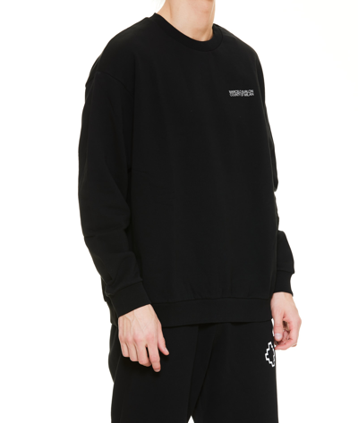 Shop Marcelo Burlon County Of Milan Tempera Cross Over Sweatshirt In Black