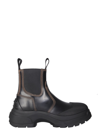 Shop Maison Margiela Chelsea Chunky Boots In Nero