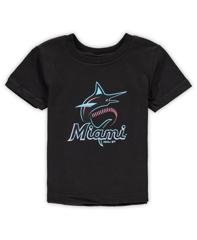 Shop Outerstuff Infant Boys And Girls Black Miami Marlins Primary Team Logo T-shirt